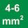 Nominelt tværsnit 4-6 mm²