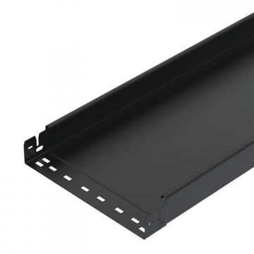 Kabelbakke MKS-Magic® 60 uperforeret, sort