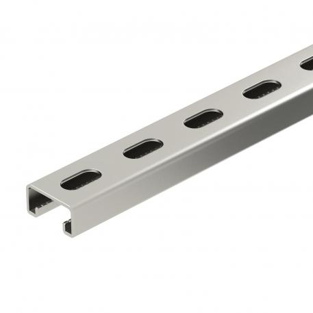 Monteringsskinne MS4121, slids 22 mm, A2, perforeret 2000 | 41 | 21 | 2 | blank, efterbehandlet