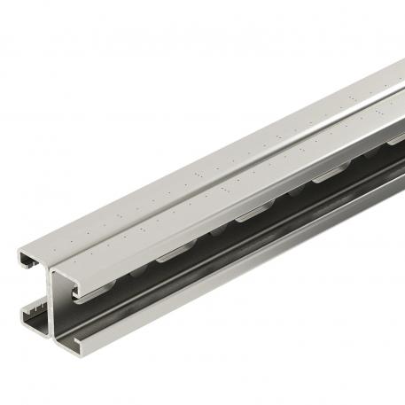 Monteringsskinne MS4121, slids 22 mm, dobbelt, A2, perforeret