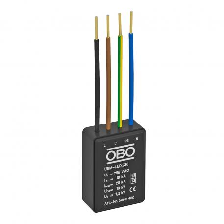 Overspændingsbeskyttelse til LED-systemer 230 V 1+N/PE | 255 | IP20