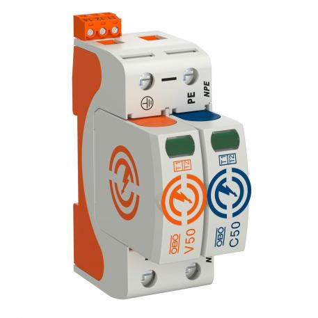 Kombiafleder V50, 1-polet+NPE med FS 320 V 1+N/PE | 320 | IP20
