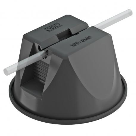 Tagledningsholder 165 MBG... til flade tage, sort, uden beton