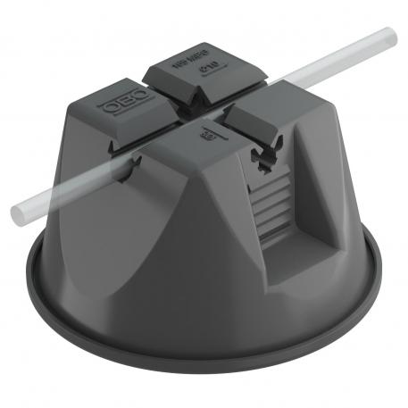 Tagledningsholder 165 MBG... til flade tage, sort, med beton 133,5 |  | Rd 8-10