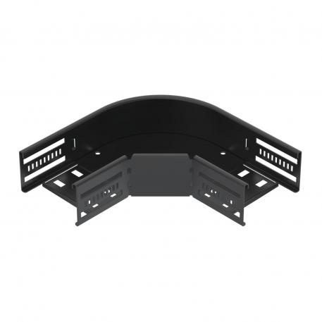 90° bøjning 60, sort 100 | Stål | PES135 - polyester | dybsort; RAL 9005