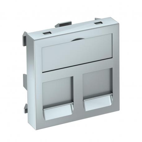 Datateknik-holder, 1 modul, udtag lige, type RM Ja | Aluminium-lakeret