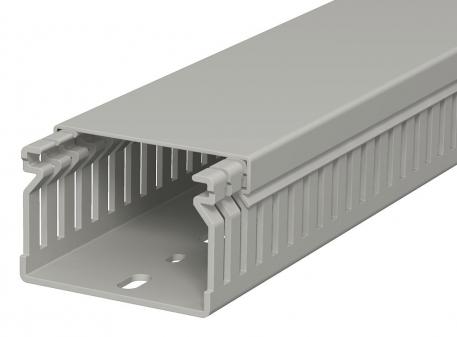 Ledningskanal, type LK4 40060 2000 | 60 | 40 | Bundperforering | stengrå; RAL 7030