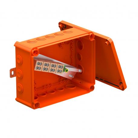 FireBox T250ED med indstikstætninger, dobbeltklemmer 225x173x86 |  | IP66 | pastelorange; RAL 2003