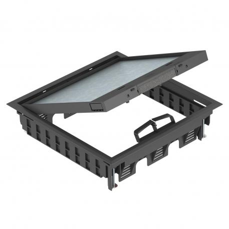 Komponentindsats GES9-3S med låseskyder 5 | 9 | Låseskyder | grafitsort; RAL 9011