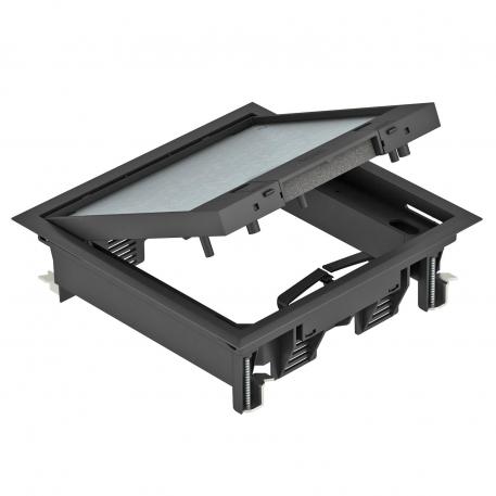 Komponentindsats GES4 med låseskyder 5 | 4 | grafitsort; RAL 9011