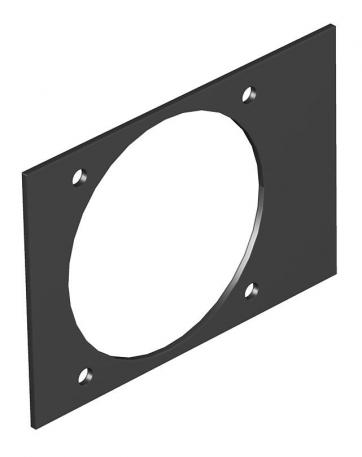 Dækplade Telitank T4B, monteringsåbning for CEE-komponent med 60'er fastgørelsesspor.