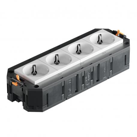 Universalholder UT4, med afdækningsplade til Modul 45®-apparater, systemlængde 208 mm 208